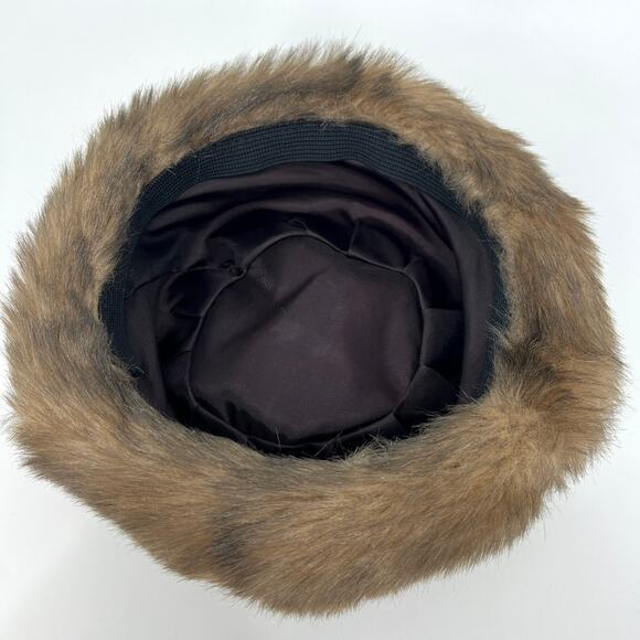 Vintage 60s Womens Faux Mink Fur Pillbox Hat Lined Fascinator main image 4